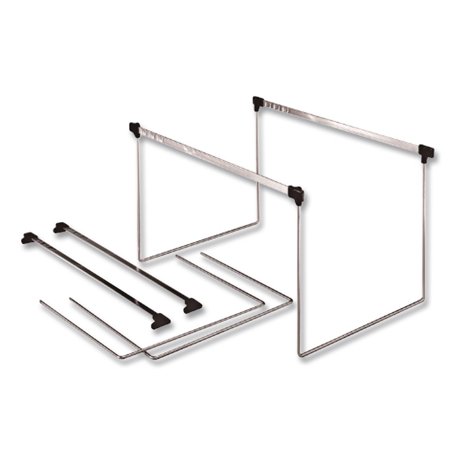 Letter Size Adjustable Hanging File Folder Frame, 14" to 18" Long, Gray/Silver, 2/Box