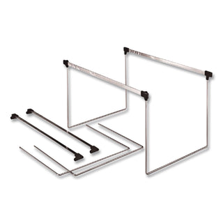 Letter Size Adjustable Hanging File Folder Frame, 14" to 18" Long, Gray/Silver, 2/Box