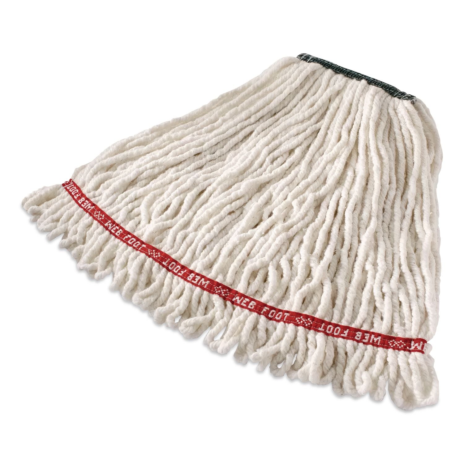 Rubbermaid Commercial 5" Headband Shrinkless Wet Mop - Medium - Shrinkless, Chemical Resistant, Durable - Cotton, Yarn, Synthetic, PVC - White - 1Each