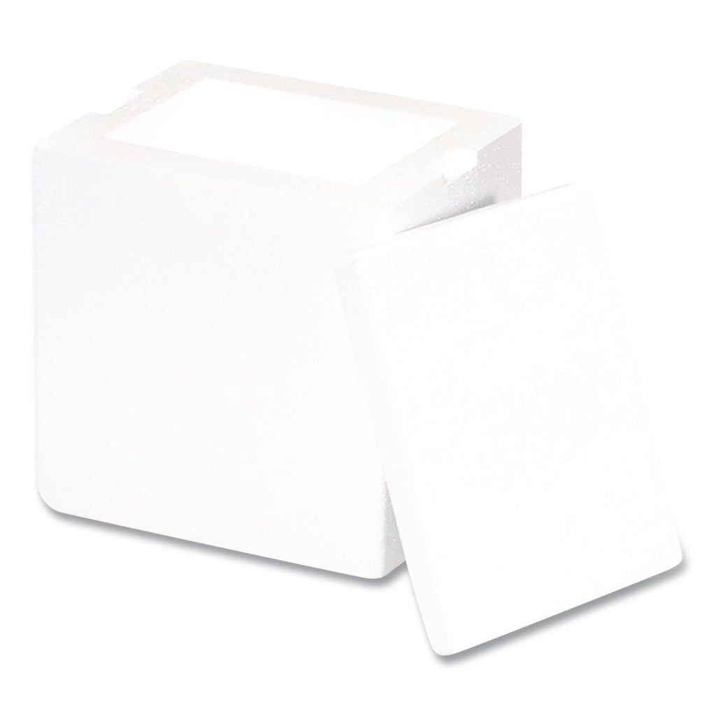 Insulated Shipping Container, 1.5" Foam Insert, 9" x 11" x 15", White/Blue