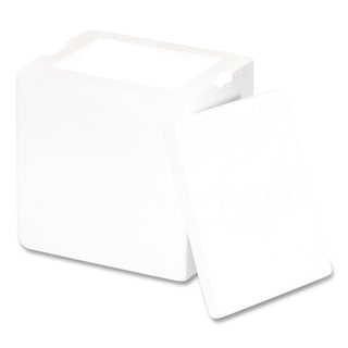 Insulated Shipping Container, 1.5" Foam Insert, 9" x 11" x 15", White/Blue