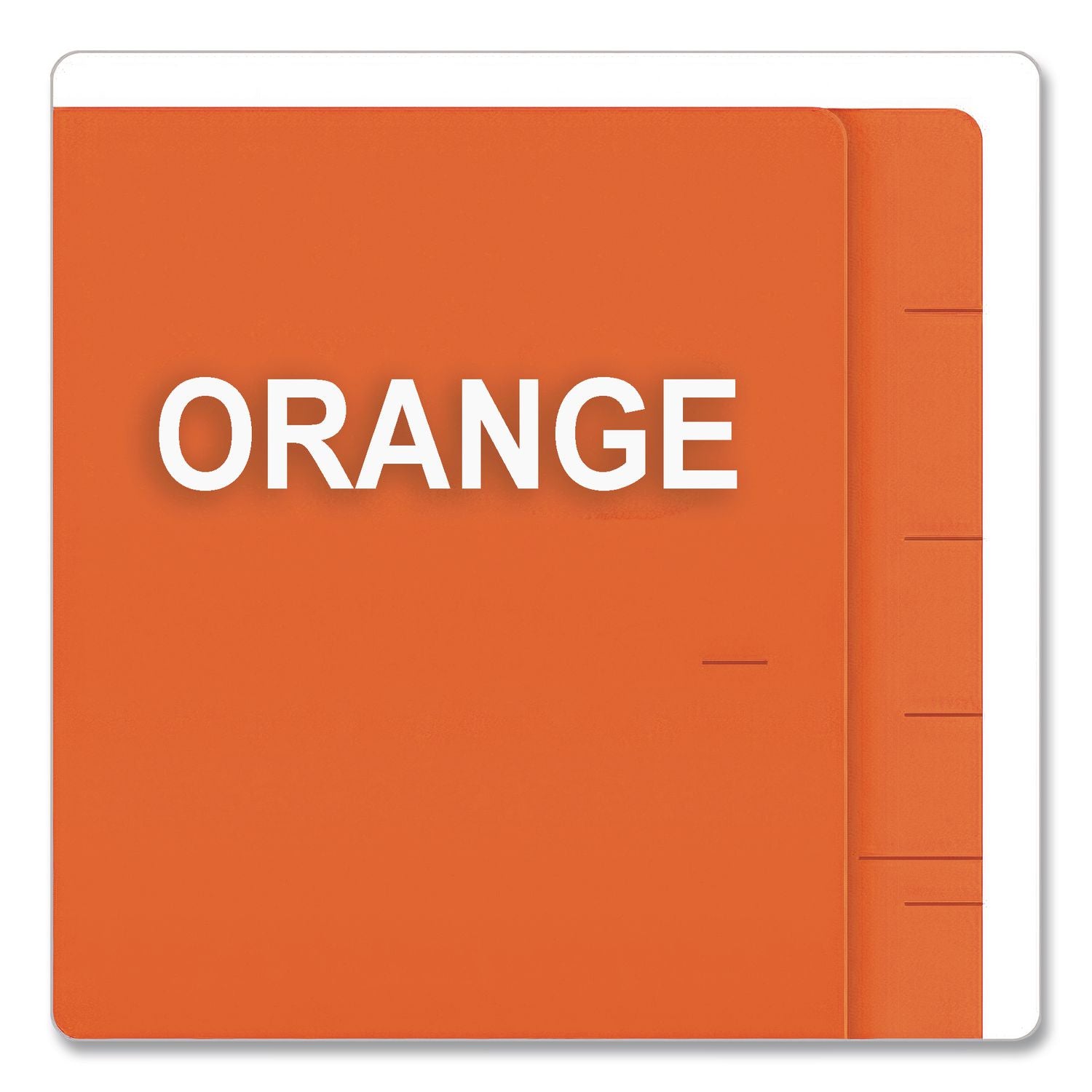 Colored End Tab Folders with Reinforced Double-Ply Straight Cut Tabs, Letter Size, 0.75" Expansion, Orange, 100/Box