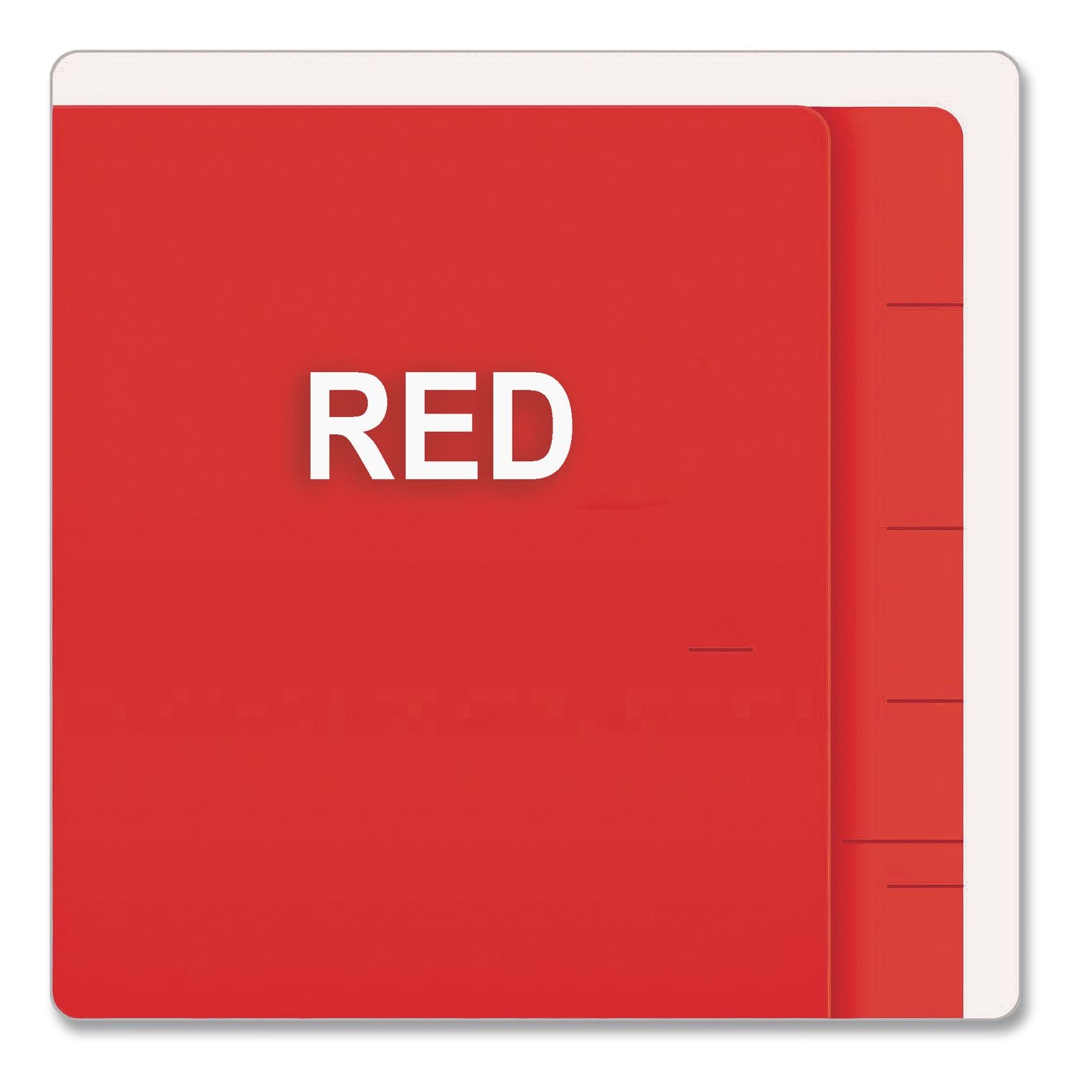 Colored End Tab Folders with Reinforced Double-Ply Straight Cut Tabs, Letter Size, 0.75" Expansion, Red, 100/Box
