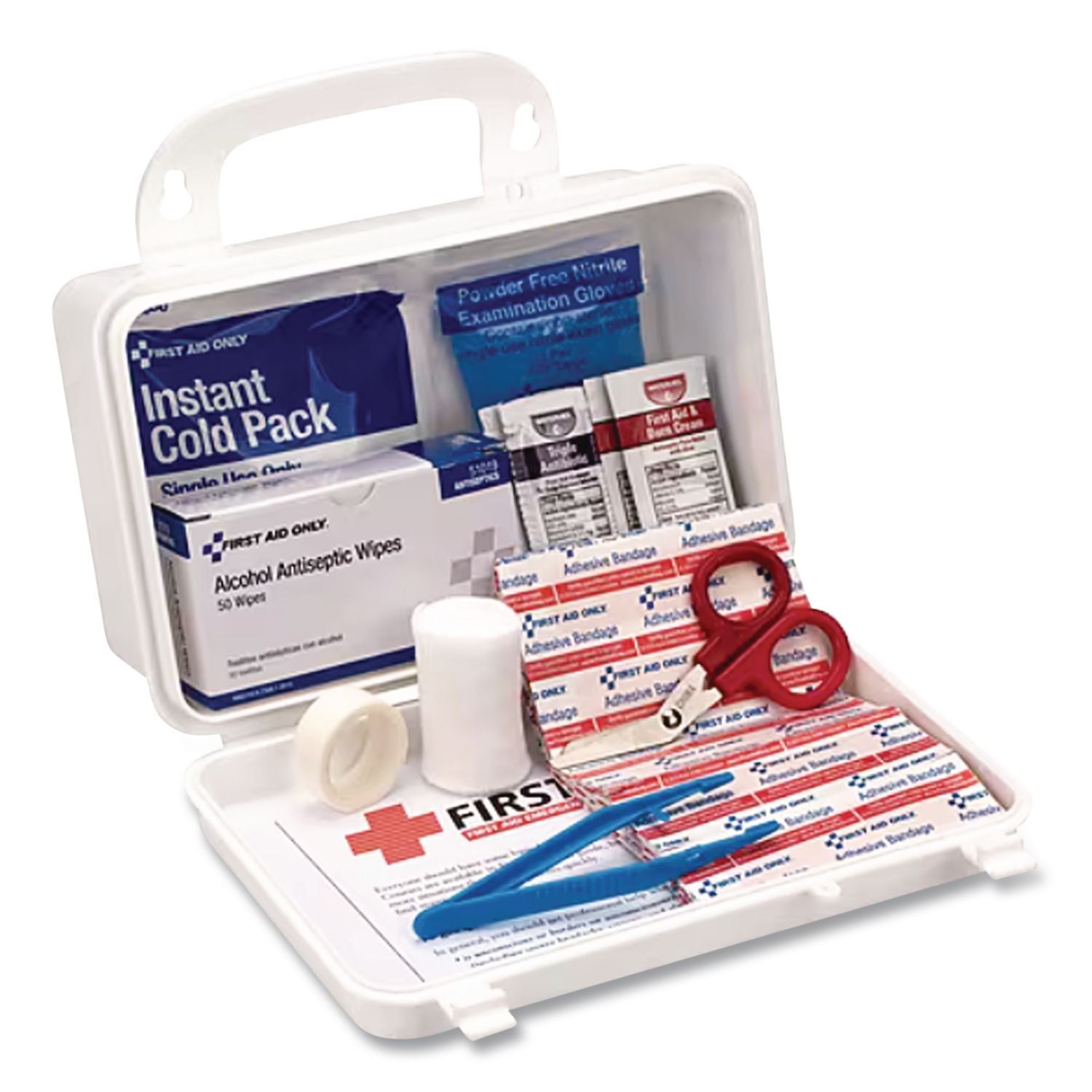 First Aid Kit for Up to 25 People, 125 Pieces, Metal Case