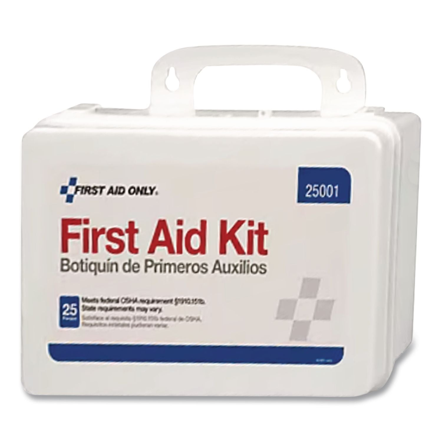 First Aid Kit for Up to 25 People, 125 Pieces, Metal Case