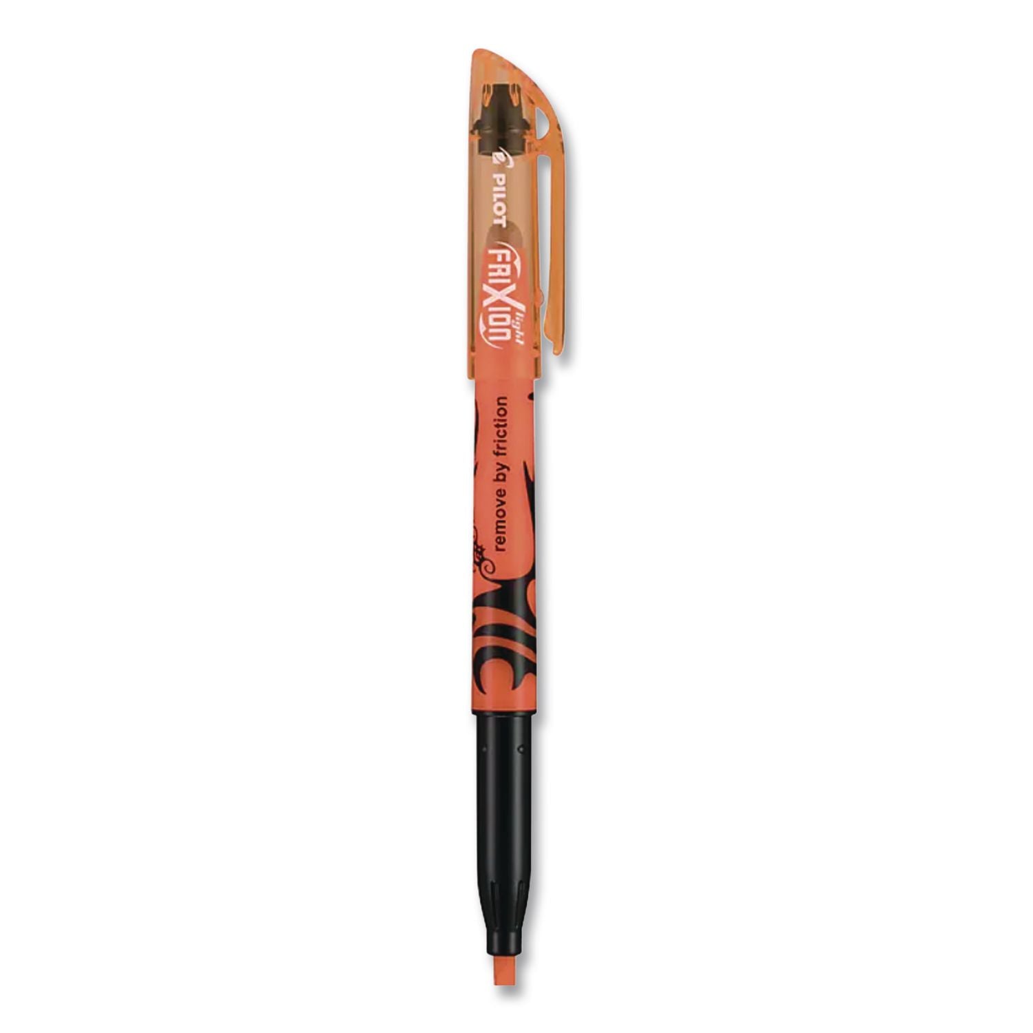FriXion Light Erasable Highlighter, Orange Ink, Chisel Tip, Orange/Black Barrel, Dozen