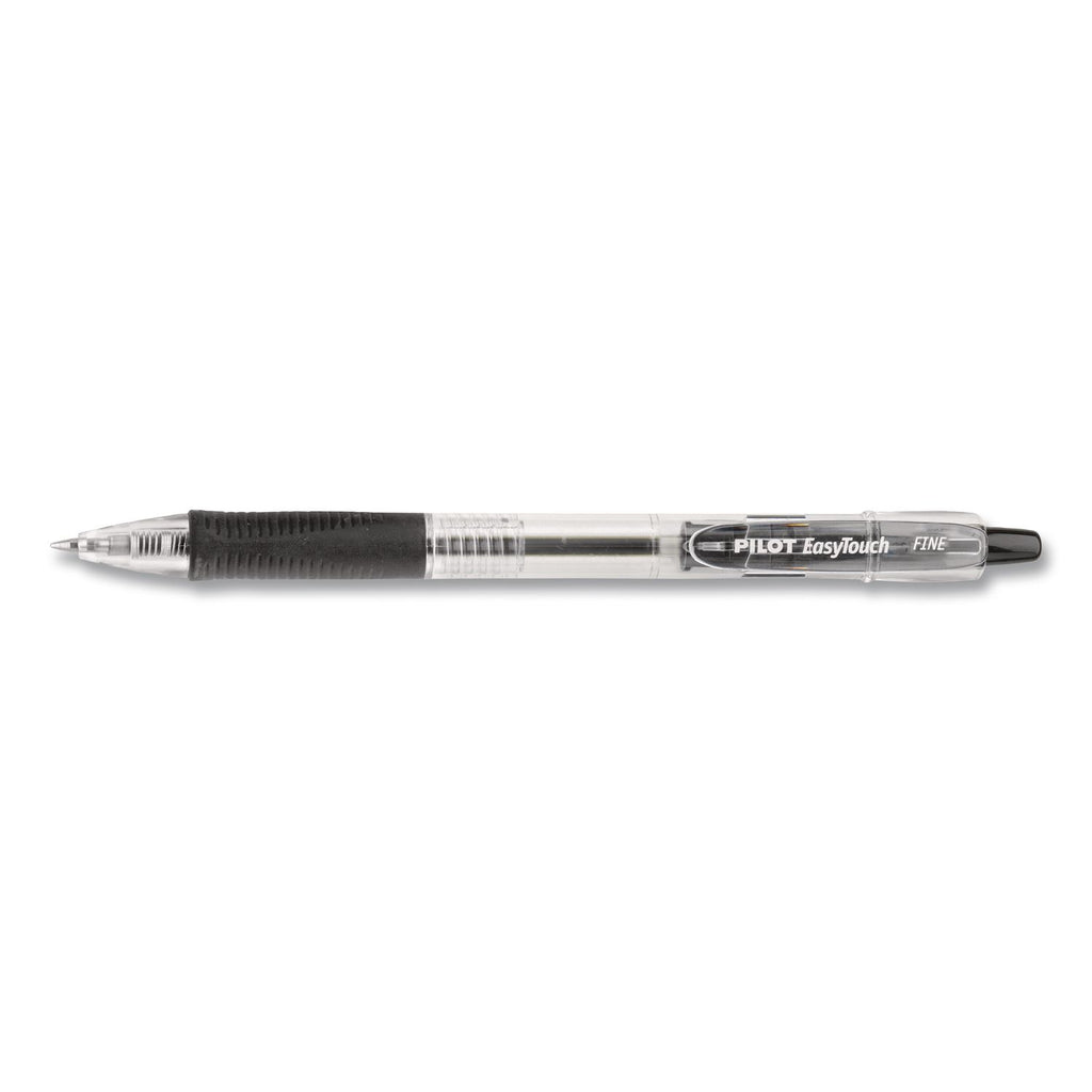 EasyTouch Ballpoint Pen, Retractable, Fine 0.7 mm, Black Ink, Clear Barrel, 36/Pack