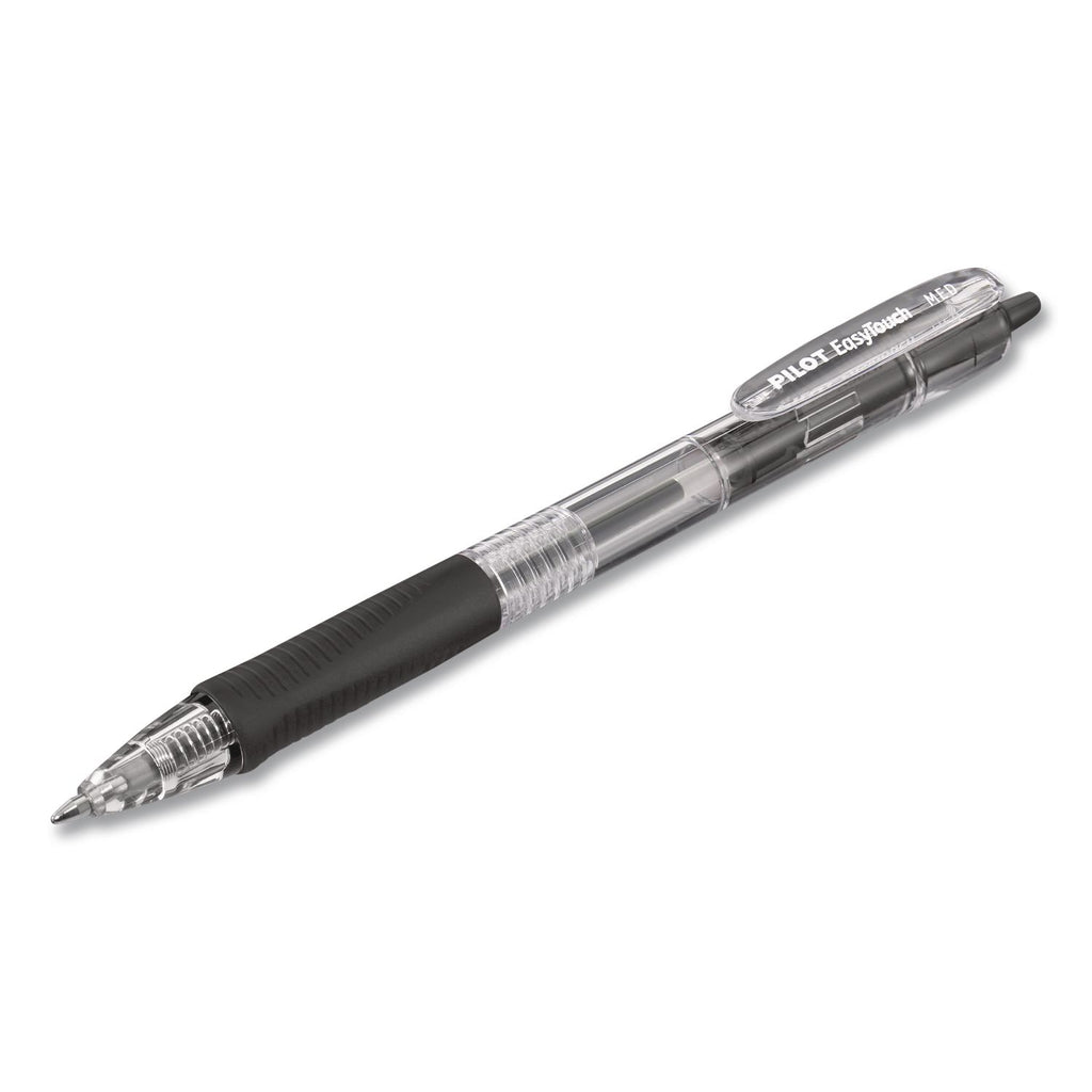 EasyTouch Ballpoint Pen, Retractable, Fine 0.7 mm, Black Ink, Clear Barrel, 36/Pack