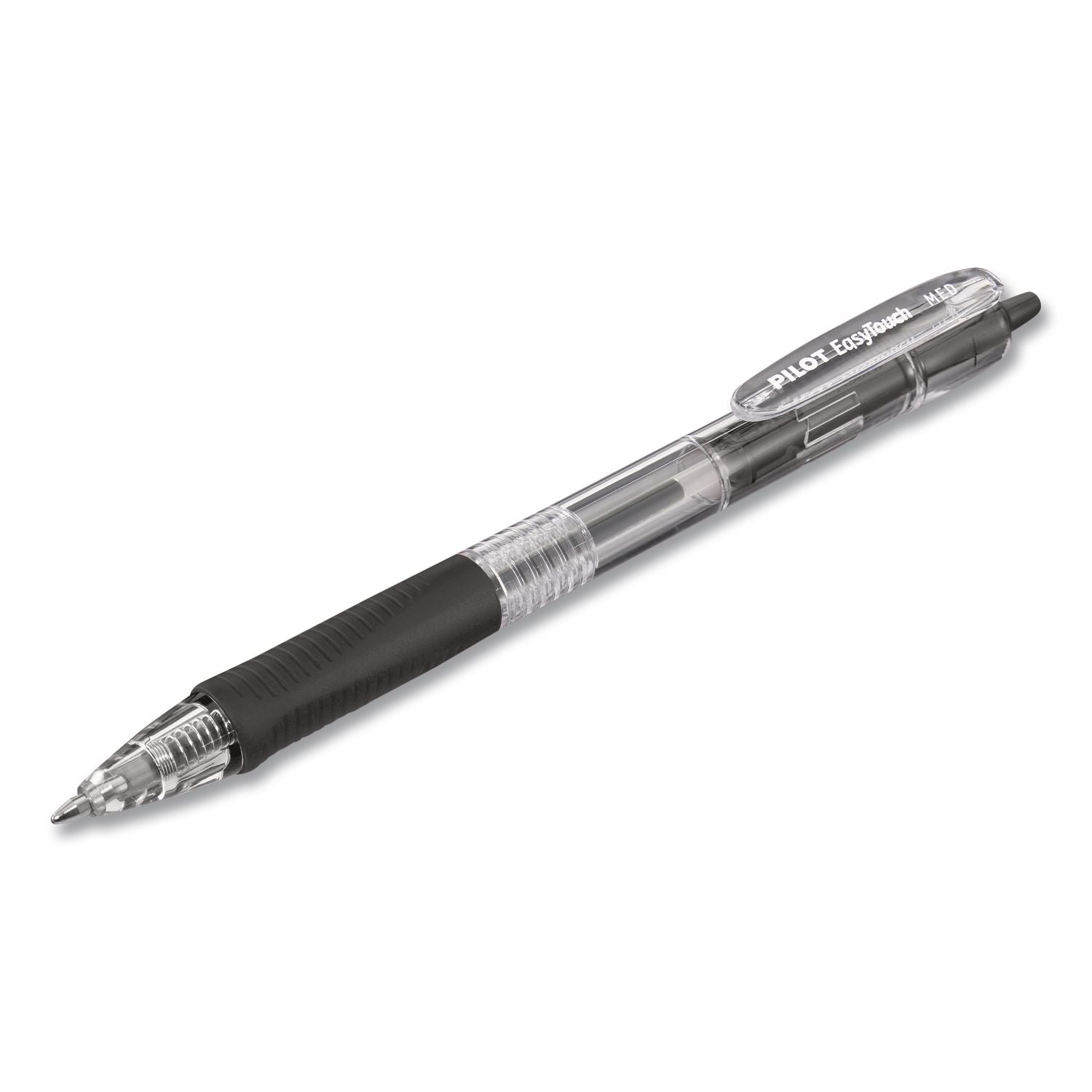EasyTouch Ballpoint Pen, Retractable, Fine 0.7 mm, Black Ink, Clear Barrel, 36/Pack