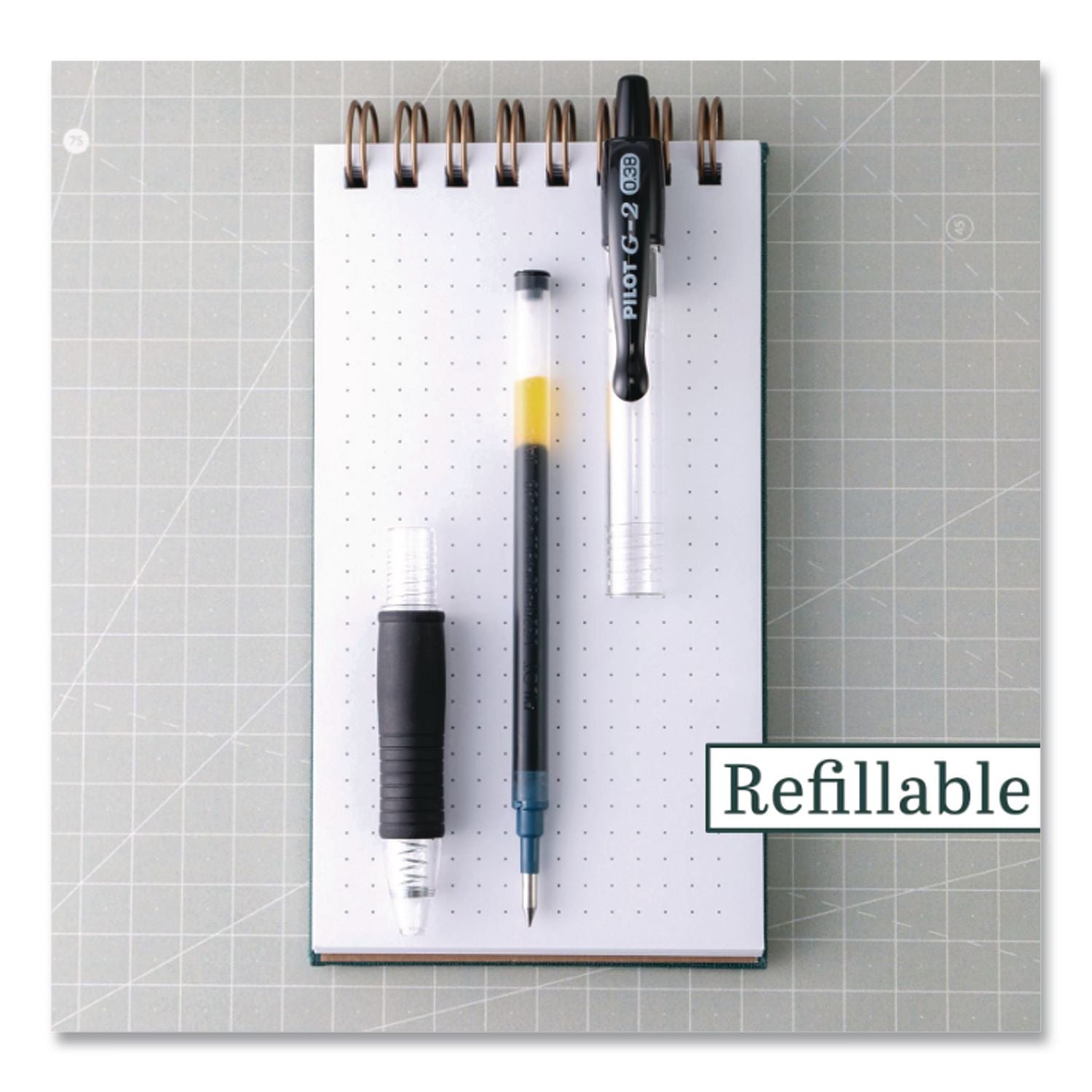 G2 Premium Gel Pen, Retractable, Extra-Fine 0.38 mm, Black Ink, Clear/Black Barrel, 5/Pack