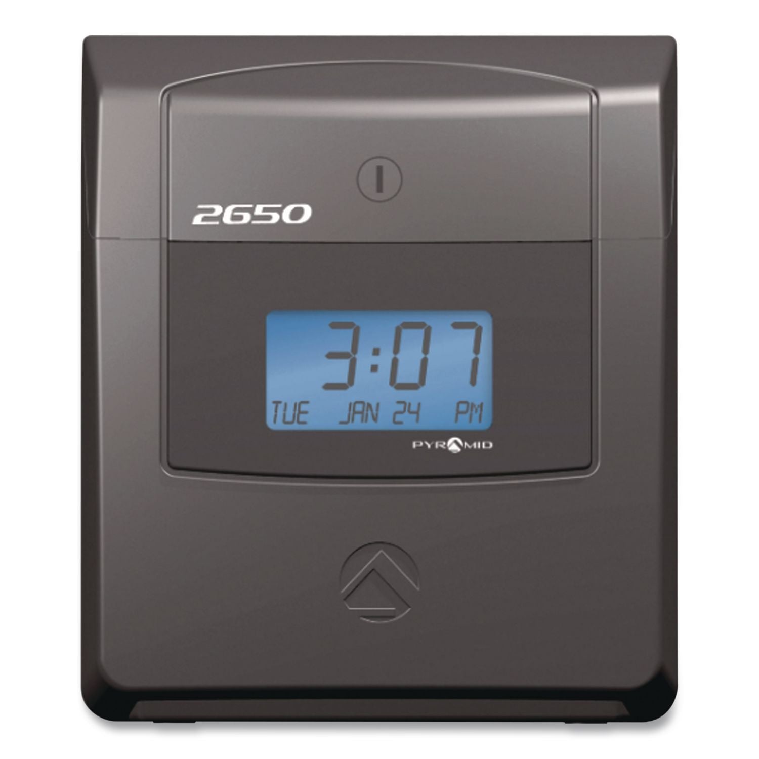 2650 Pro Auto Aligning Time Clock, LCD Display, Charcoal