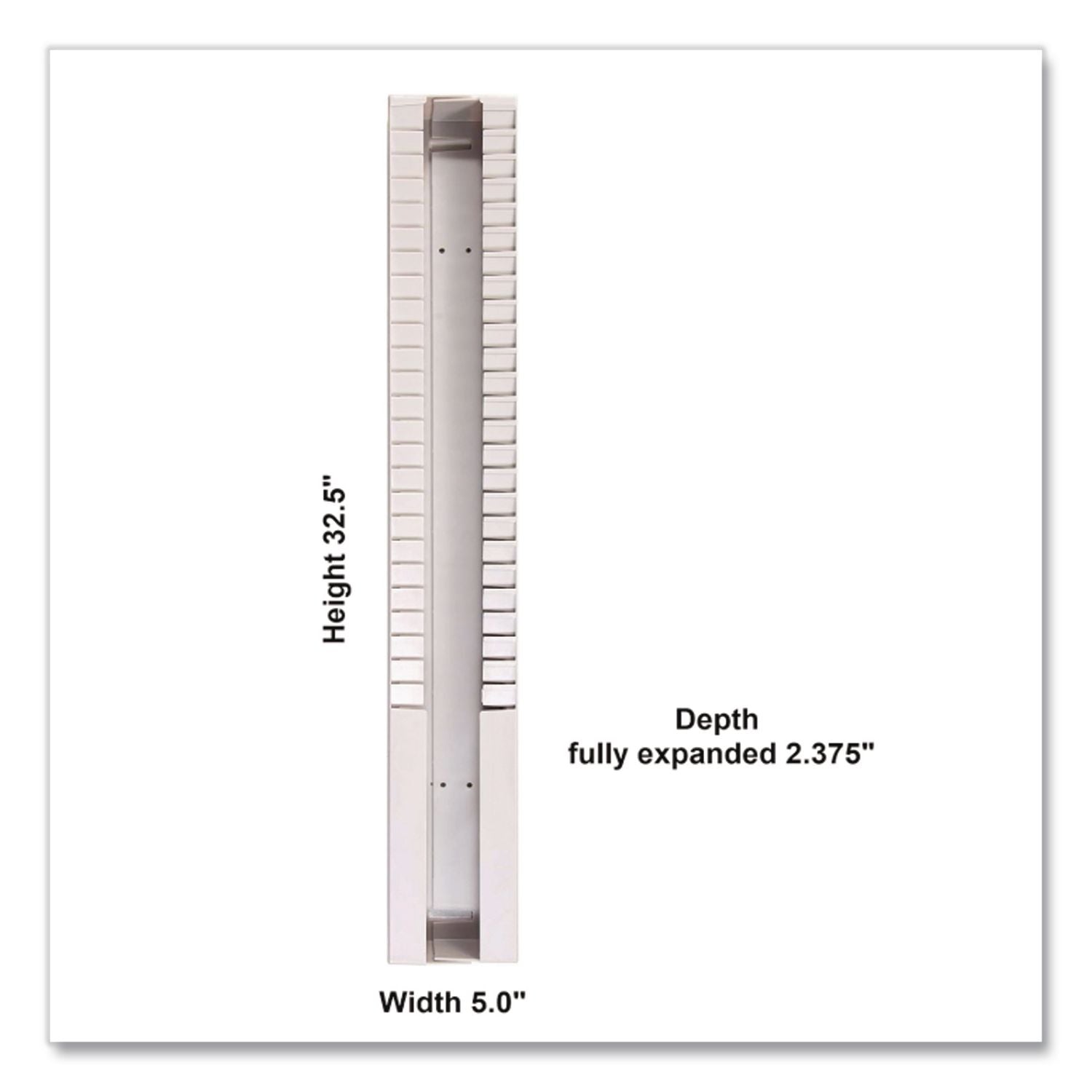 Time Card Rack, 10 Pockets, Plastic, Light Gray