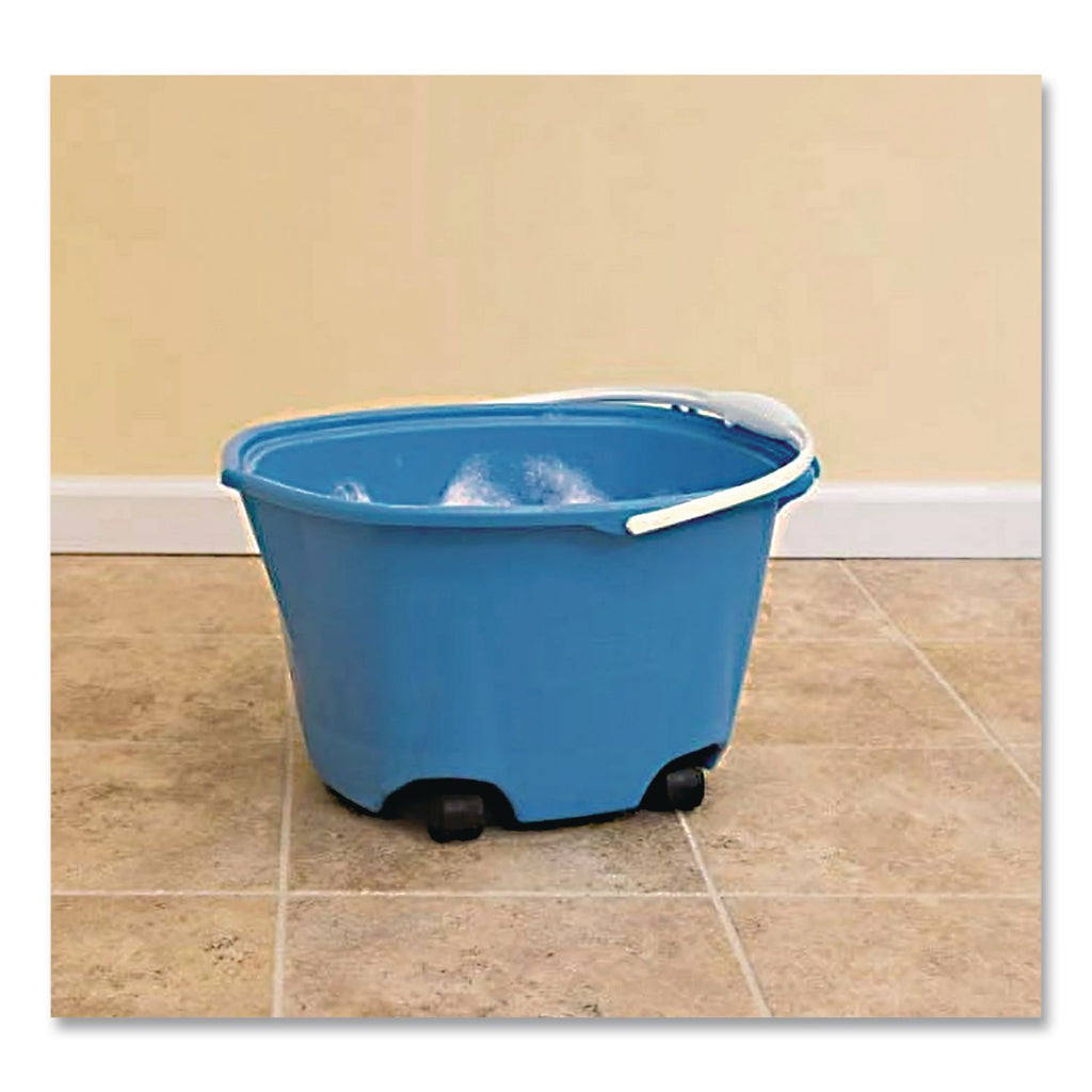 EZ-Glide Bucket on Wheels, 5 qt, Blue