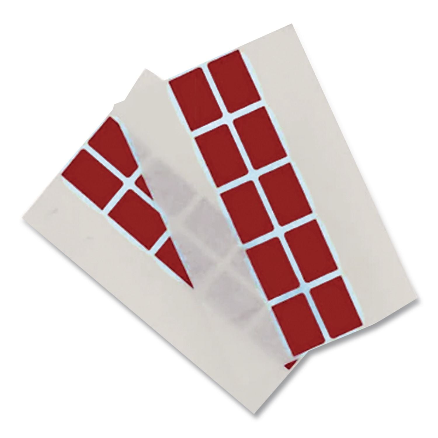 Easy-To-Read Self-Stick Index Tabs, 0.43" Wide, Red, 50/Pack