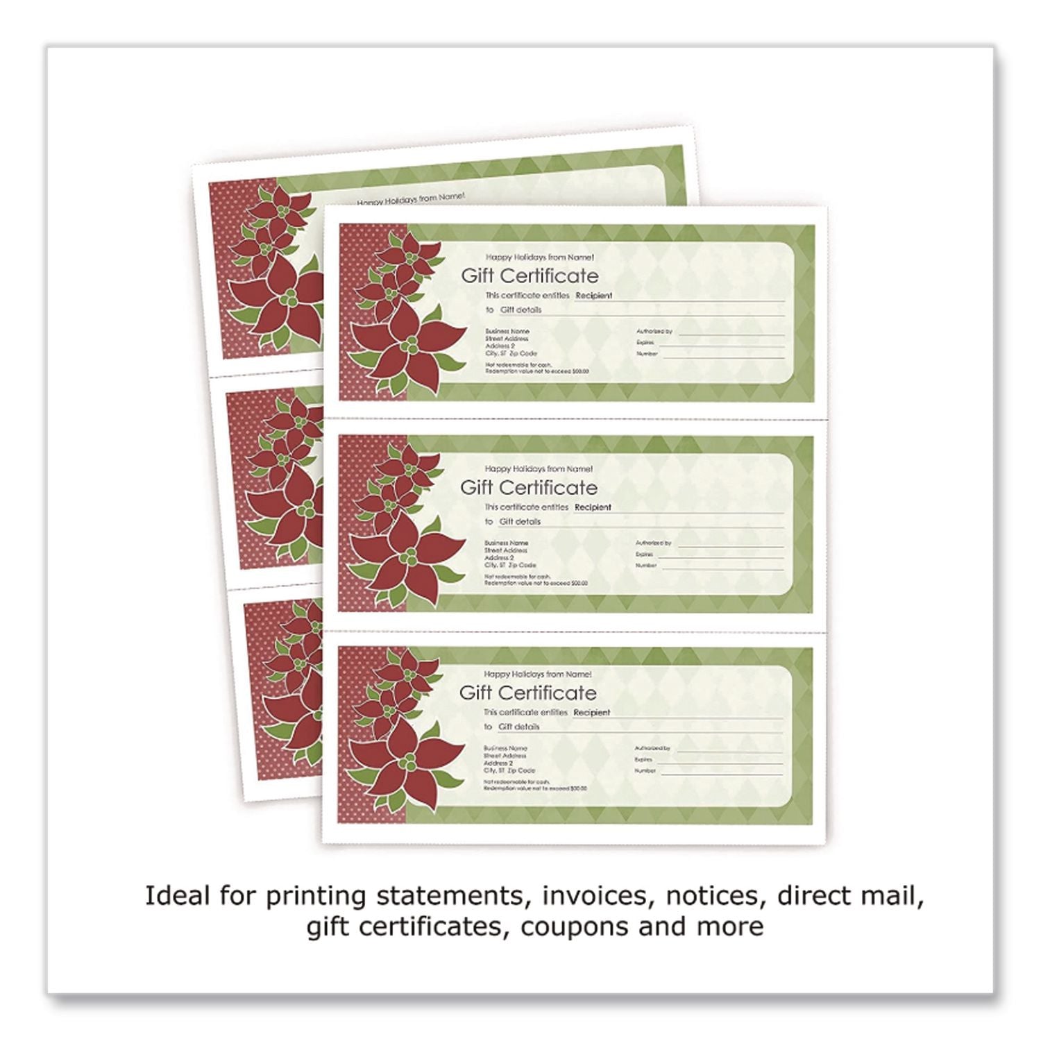 Perforated and Punched Paper, 20 lb Bond Weight, 8.5 x 11, White, 500/Ream, 5 Reams/Carton