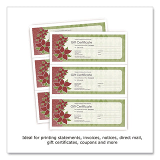 Perforated and Punched Paper, 20 lb Bond Weight, 8.5 x 11, White, 500/Ream, 5 Reams/Carton
