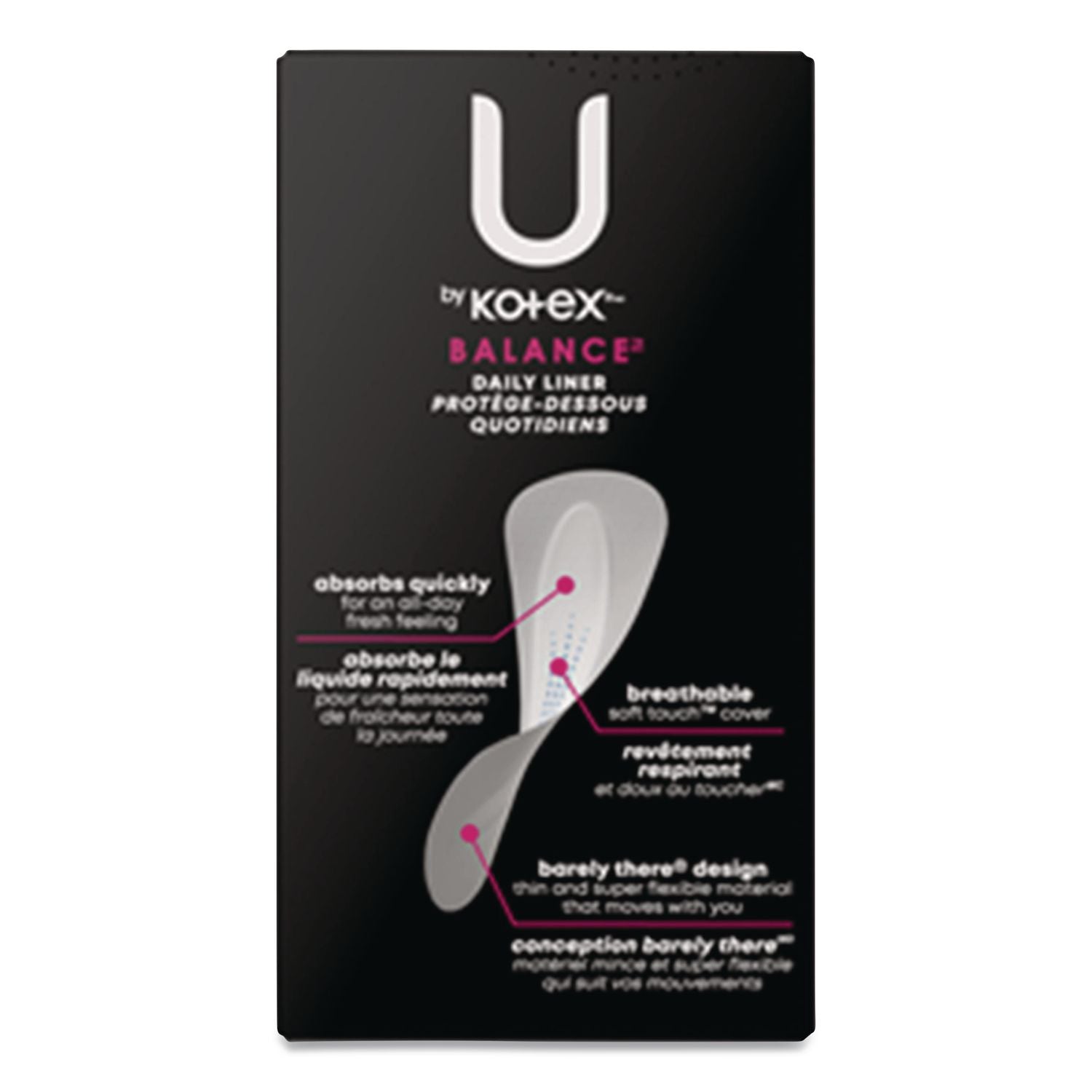 U by Kotex Barely There Panty Liner - 1 Each - Individually Wrapped