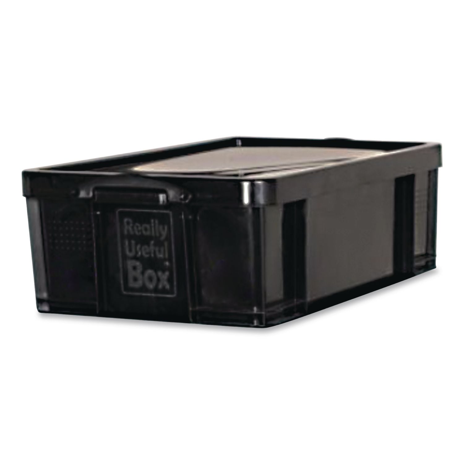 9.51 Qt. Latch Lid Storage Tote, 15.55" x 10.04" x 6.1", Solid Black