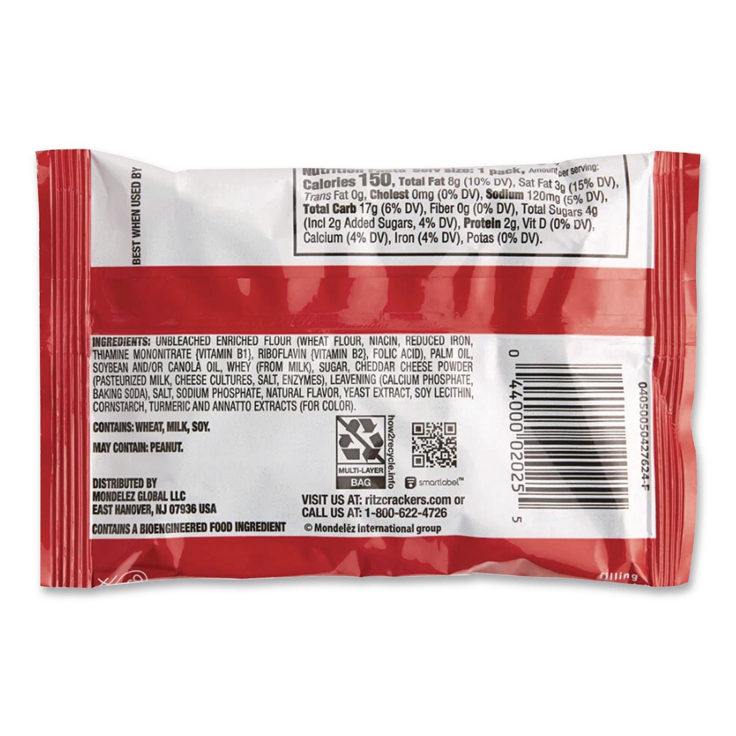 Ritz Bits, Cheese, 1 oz Pouch, 12/Pack