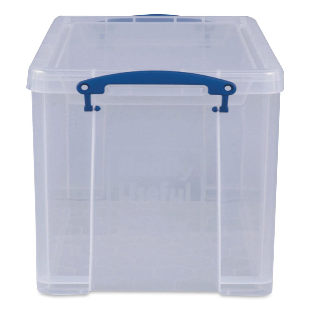 Snap-Lid CD/DVD Storage Bin, 1.72 gal, 7.13" x 17.25" x 6.25", Clear/Blue