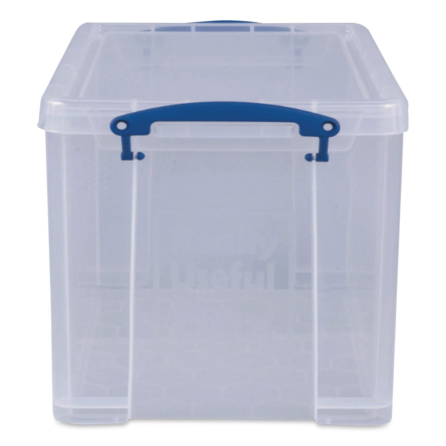 Snap-Lid CD/DVD Storage Bin, 1.72 gal, 7.13" x 17.25" x 6.25", Clear/Blue