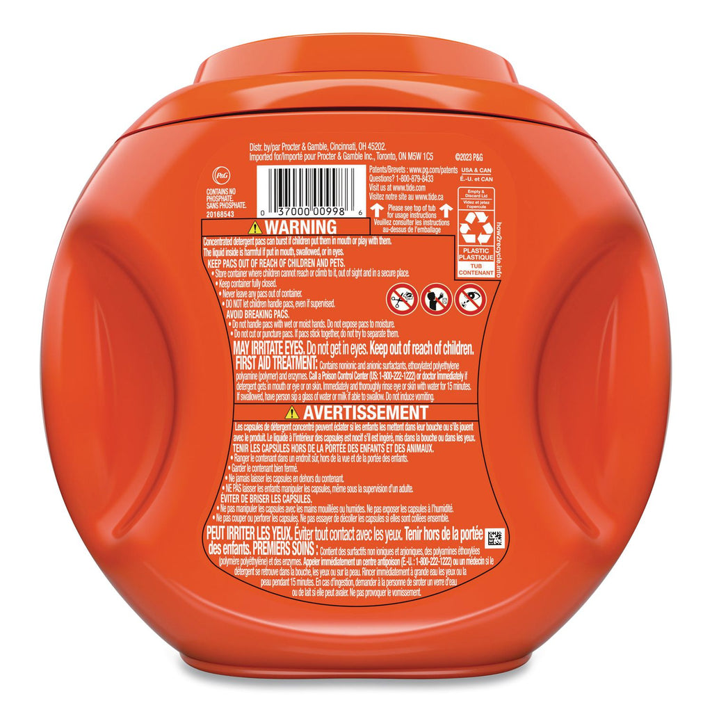 PODS Laundry Detergent, Clean Breeze, 36 oz Tub, 42 Pacs/Tub