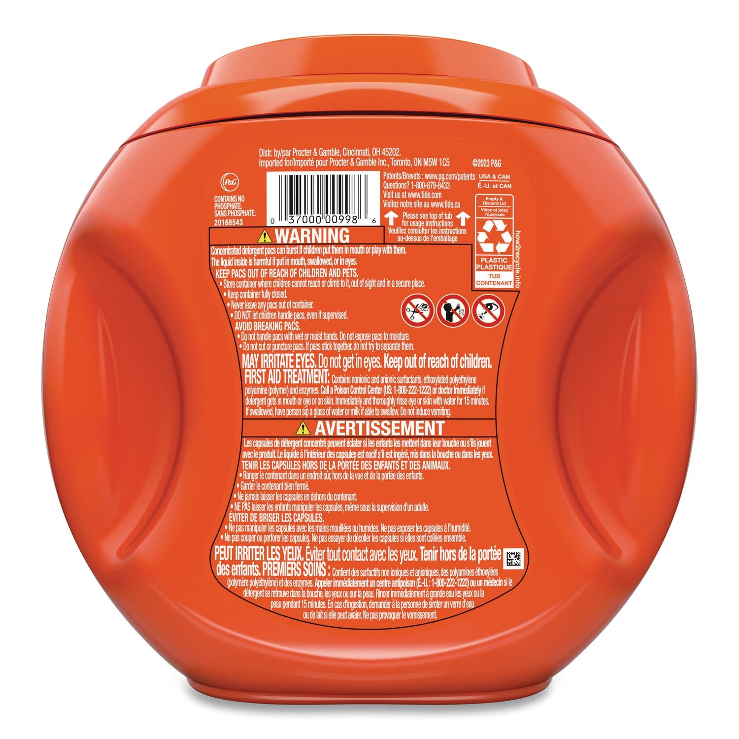 PODS Laundry Detergent, Clean Breeze, 36 oz Tub, 42 Pacs/Tub