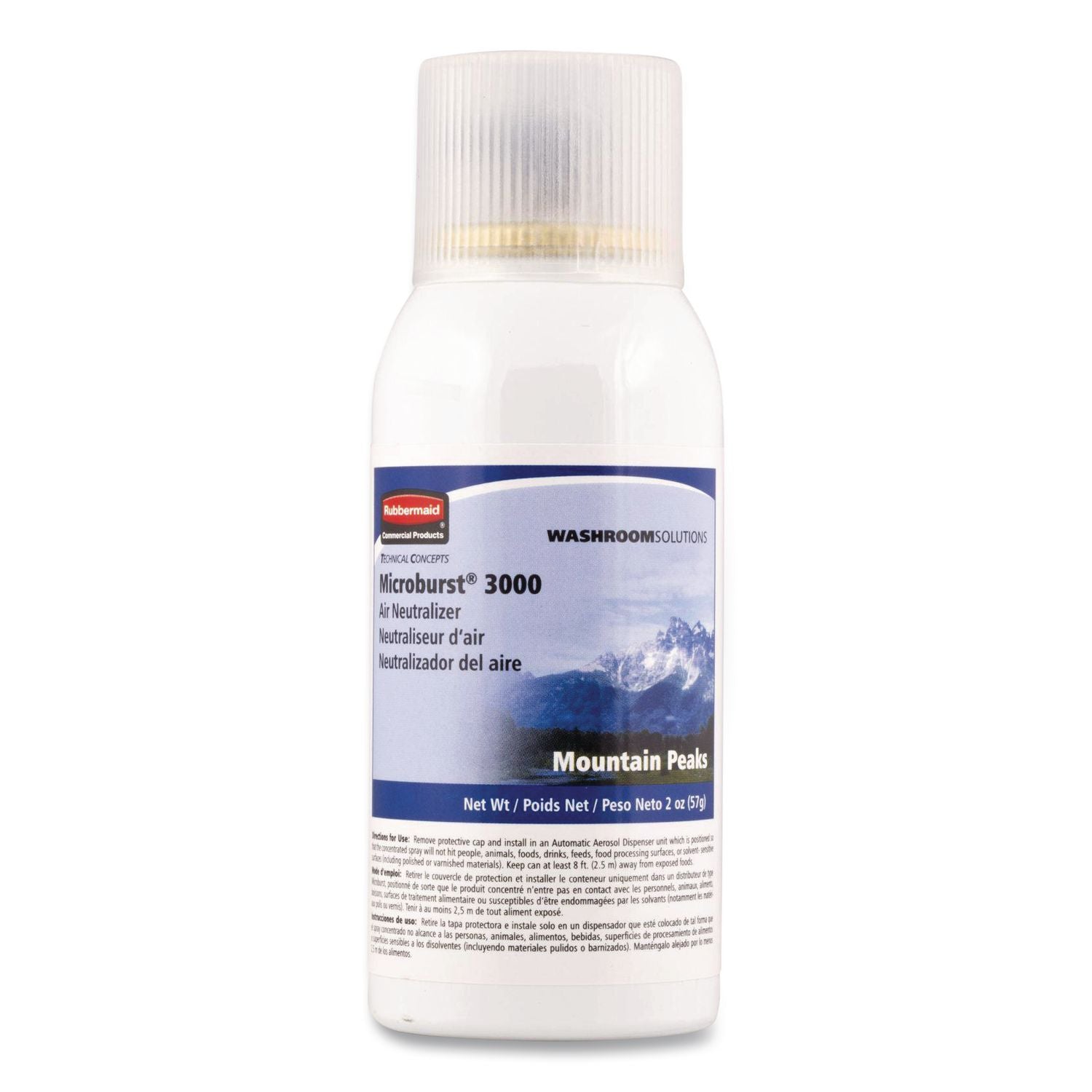 Microburst 3000 Refill, Mountain Peaks, 2 oz Aerosol Spray, 12/Carton