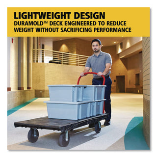 Heavy-Duty Platform Truck Cart, 2,000 lb Capacity, 24 x 48 Platform, Black