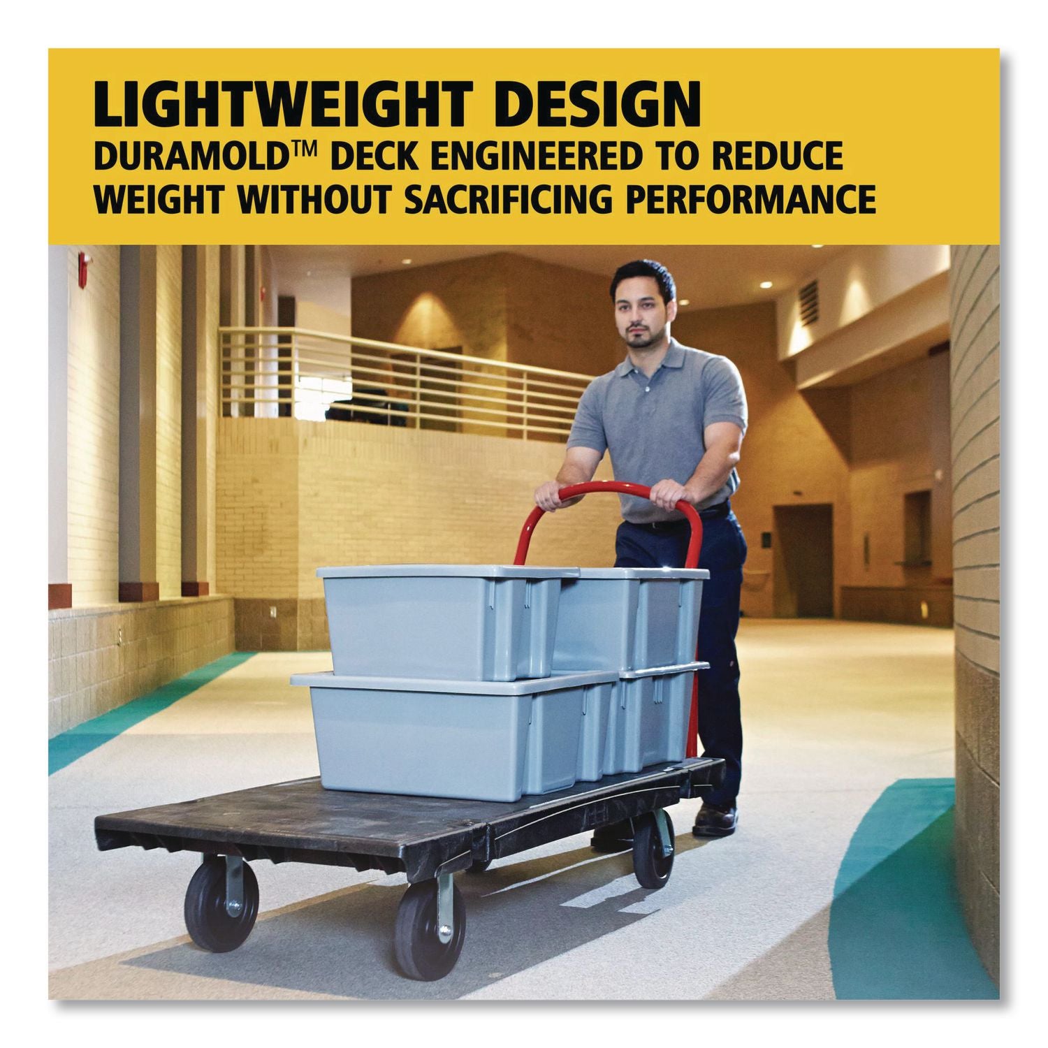 Heavy-Duty Platform Truck Cart, 2,000 lb Capacity, 24 x 48 Platform, Black