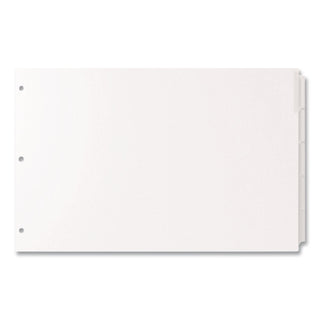 EasyFit 5-Tab Legal Size Index Dividers - 5 x Divider(s) - 5 Tab(s) - 5 Tab(s)/Set - 8.5" Divider Width x 14" Divider Length - Legal - 3 Hole Punched - White Divider - Clear Plastic Tab(s) - Recycled - Hole Reinforcement, Punched - 5 / Set