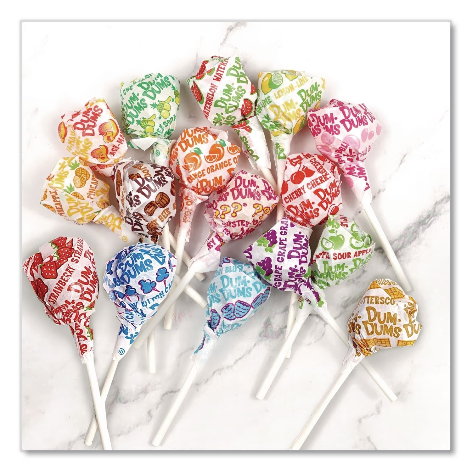 Dum-Dum-Pops, 15 Assorted Flavors, 500 Pieces/Bag, Ships in 1-3 Business Days