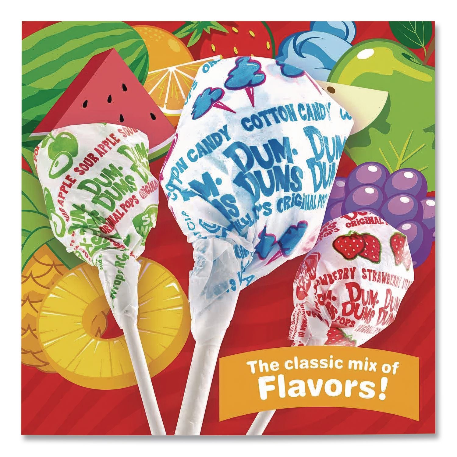 Dum-Dum-Pops, 15 Assorted Flavors, 500 Pieces/Bag, Ships in 1-3 Business Days