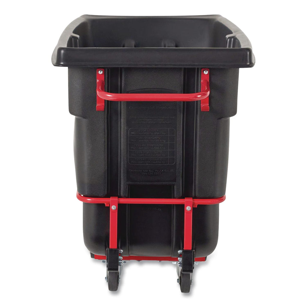 BRUTE Rotomolded Tilt Truck, 202 gal, 1,250 lb Capacity, Plastic, Black