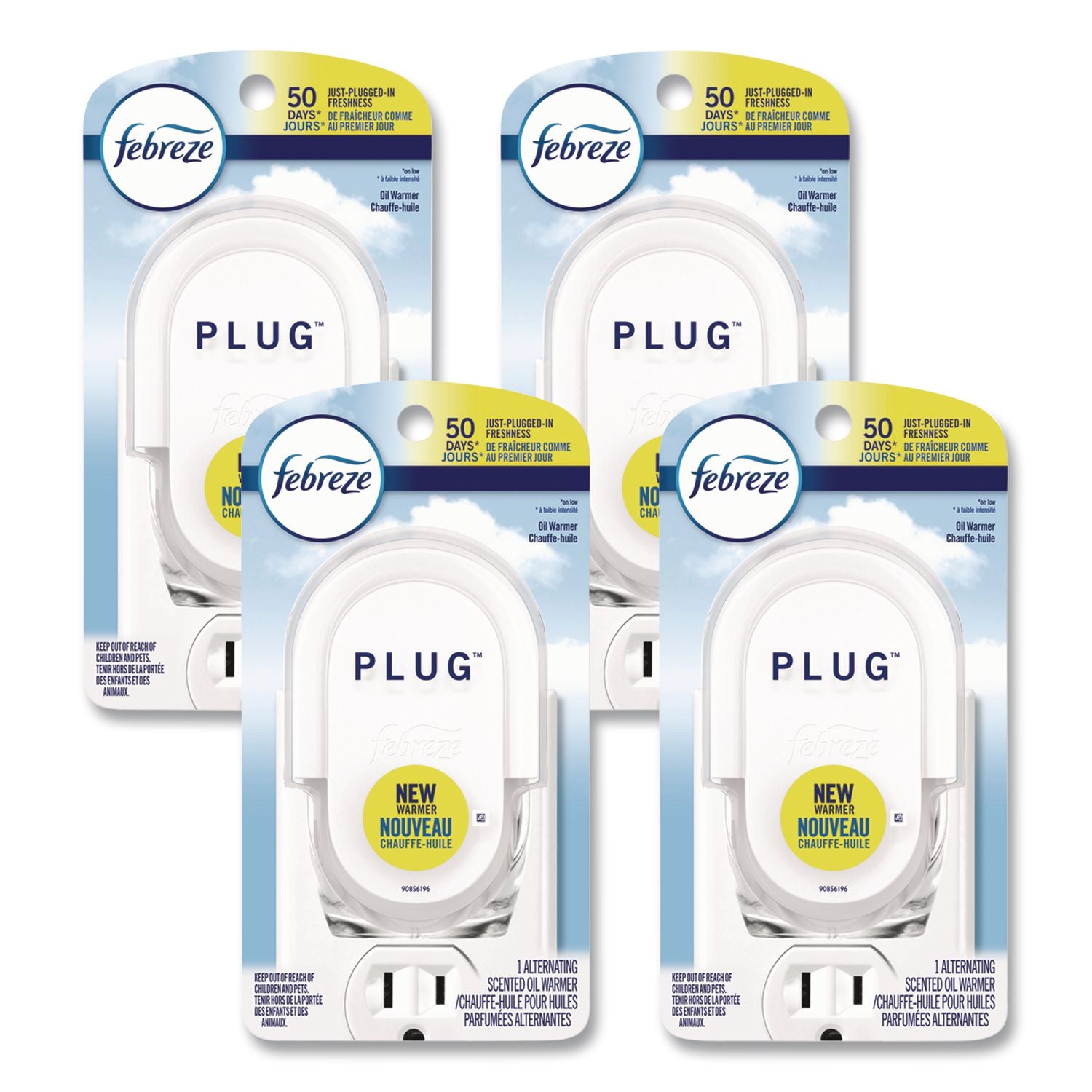 PLUG Air Freshener Warmer, 2.5" x 3" x 4", Off White, 4/Carton