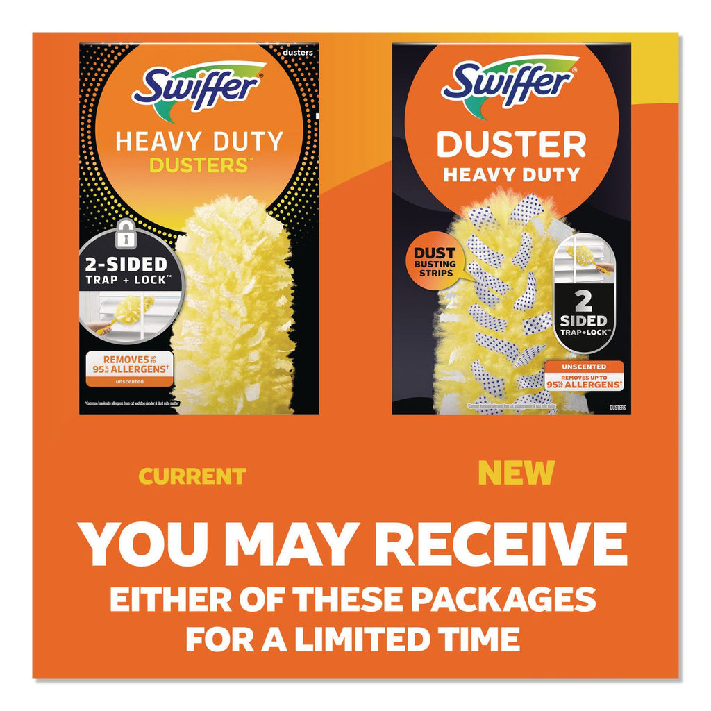 Heavy Duty Dusters Refill, Dust Lock Fiber, Yellow, 6/Box, 4 Boxes/Carton