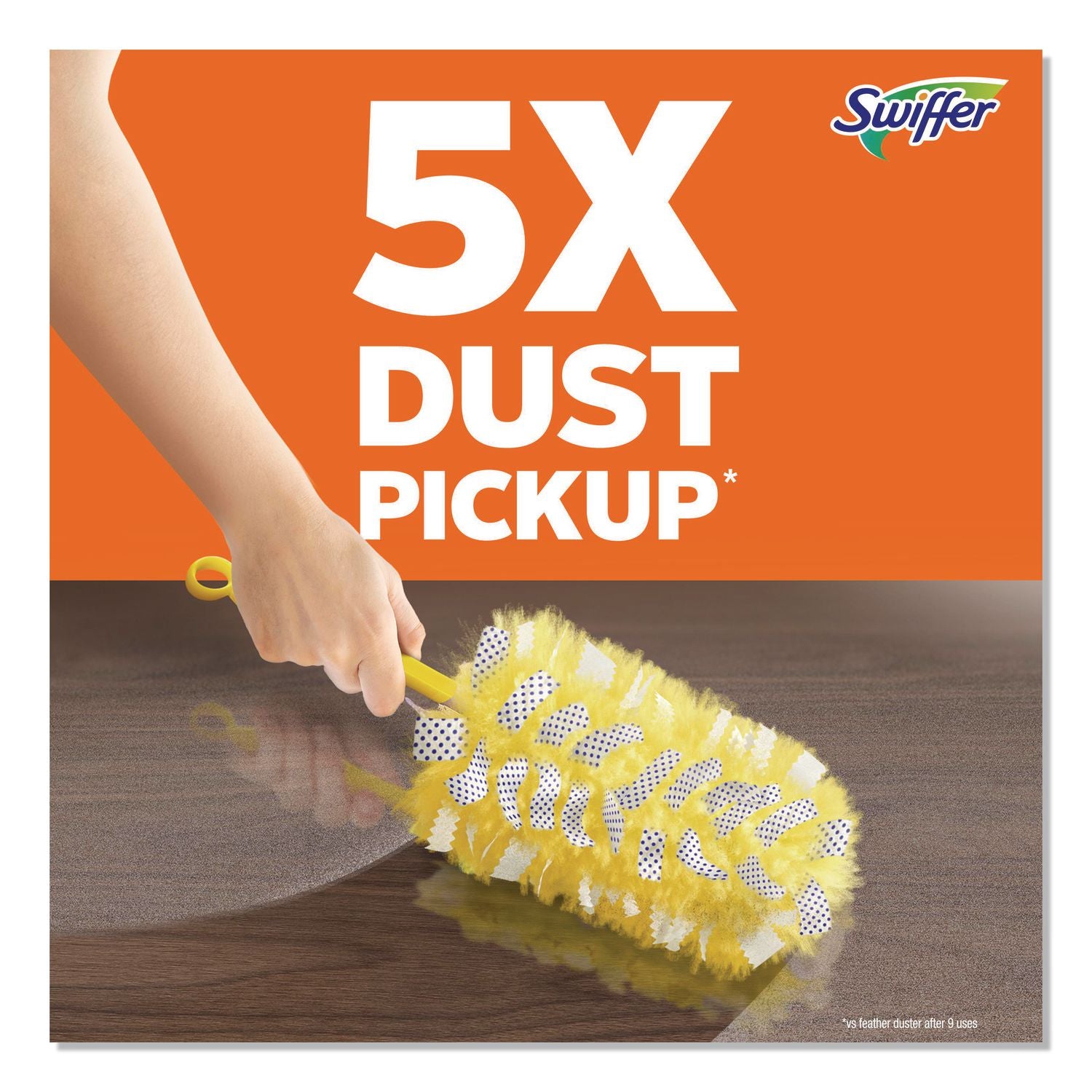 Heavy Duty Dusters Refill, Dust Lock Fiber, Yellow, 6/Box, 4 Boxes/Carton