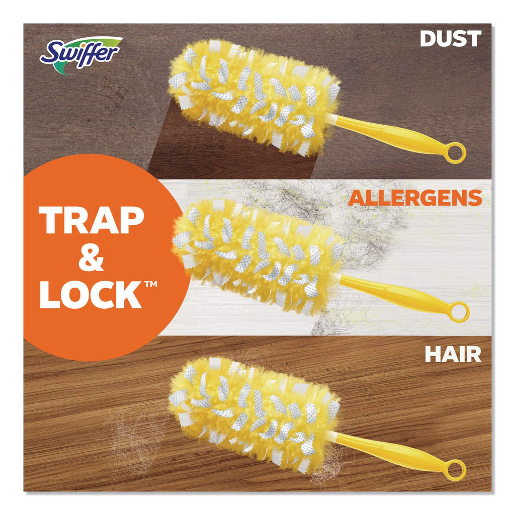Heavy Duty Dusters Refill, Dust Lock Fiber, Yellow, 6/Box