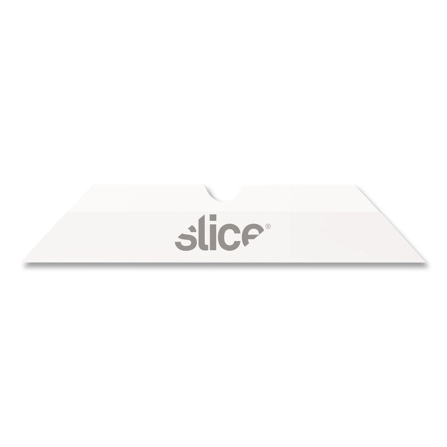 Slice Pointed Tip Ceramic Cutter Blades - 1.30" Length - Pointed Tip, Rust Resistant, Dual-sided, Non-magnetic, Non-conductive, Reversible, Non-sparking - Zirconium Oxide - 4 / Pack - White