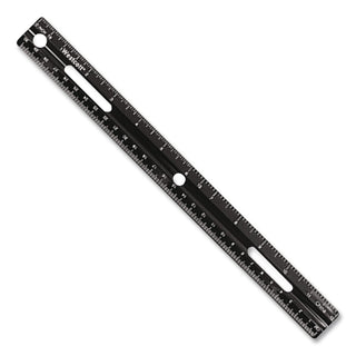 KleenEarth Recycled Ruler, Standard/Metric, 12" Long, Plastic, Black