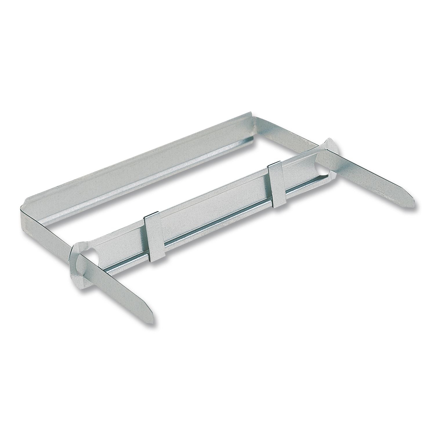 Standard Two-Piece Two-Prong Paper Fastener Base and Compressor Sets, 3.5" Capacity, 8.5" Center to Center, Silver, 50/Box