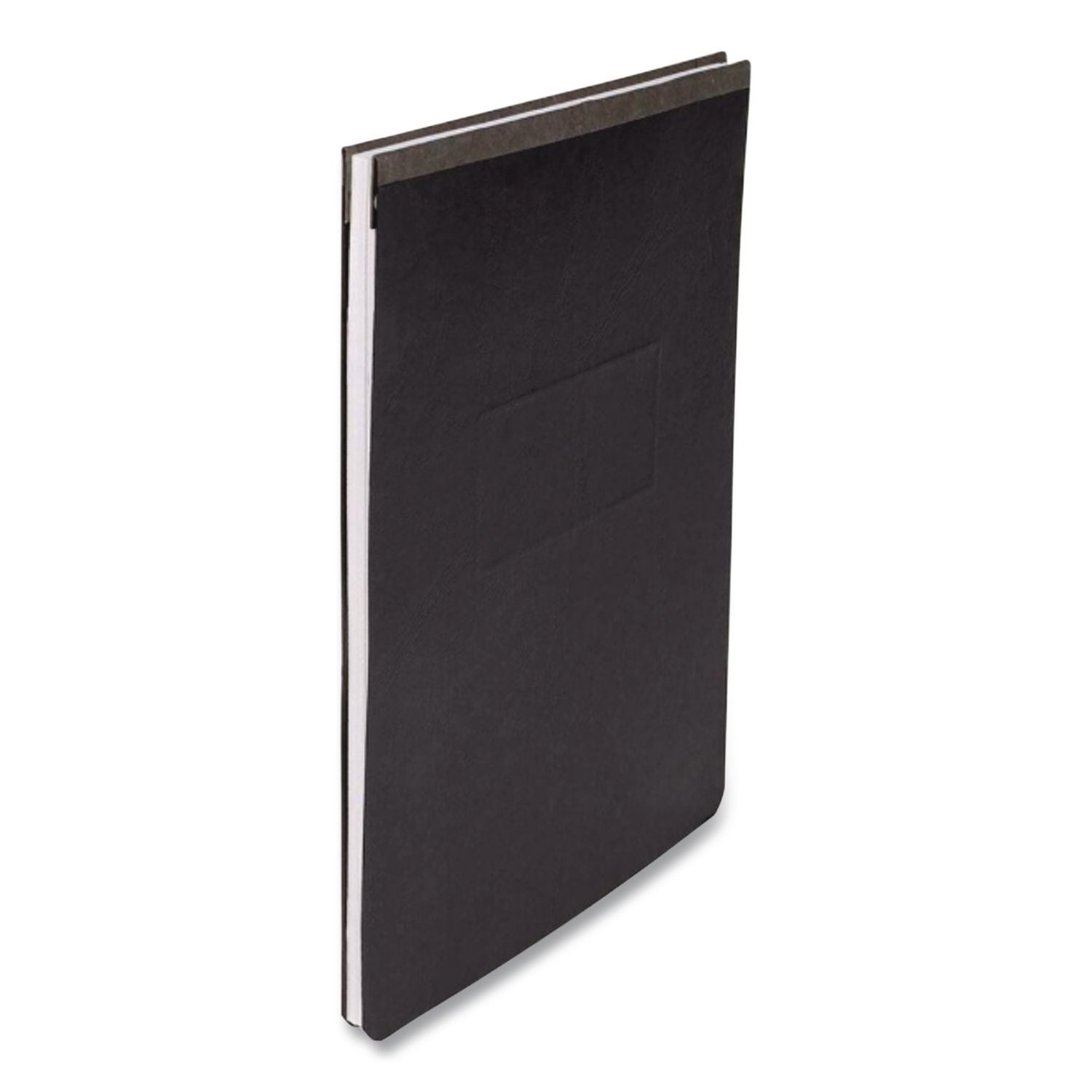 PRESSTEX Report Cover with Tyvek Reinforced Hinge, Top Bound, Two-Piece Prong Fastener, 2" Capacity, 11 x 14, Black/Black