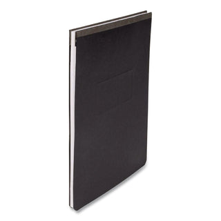 PRESSTEX Report Cover with Tyvek Reinforced Hinge, Top Bound, Two-Piece Prong Fastener, 2" Capacity, 11 x 14, Black/Black