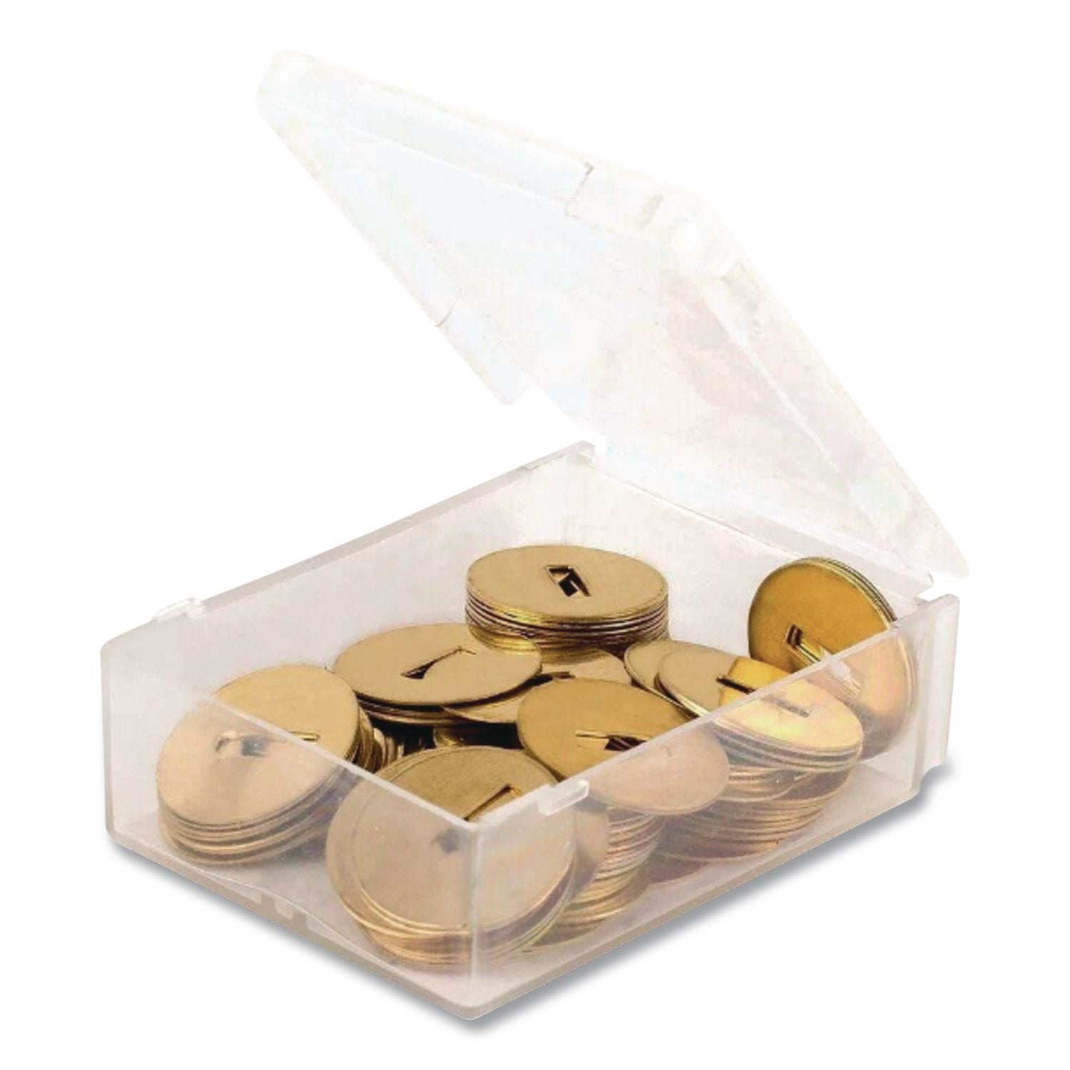 #2 Washers for Two-Prong Fasteners, 1.25" Diameter, Brass, 100/Box