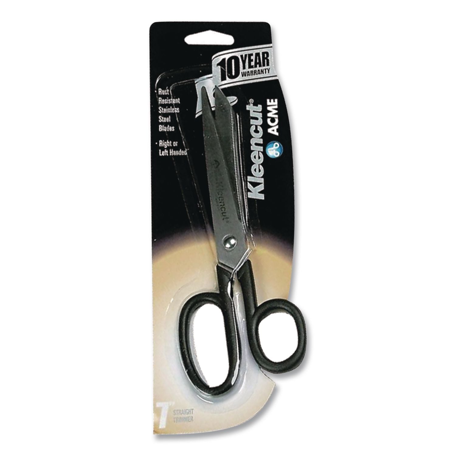 Kleencut Stainless Steel Shears, 7" Long, 3.31" Cut Length, Black Straight Handle
