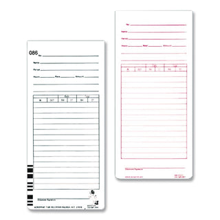 Time Clock Cards for Acroprint ES1000, Two Sides, 3.5 x 7, 100/Pack