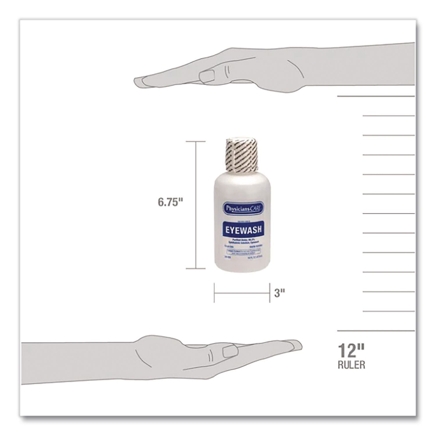First Aid Only Sterile Ophthalmic Solution Eyewash - 16 fl oz - Sterile - For Eye Burning, Irritated Eyes - 1 Each