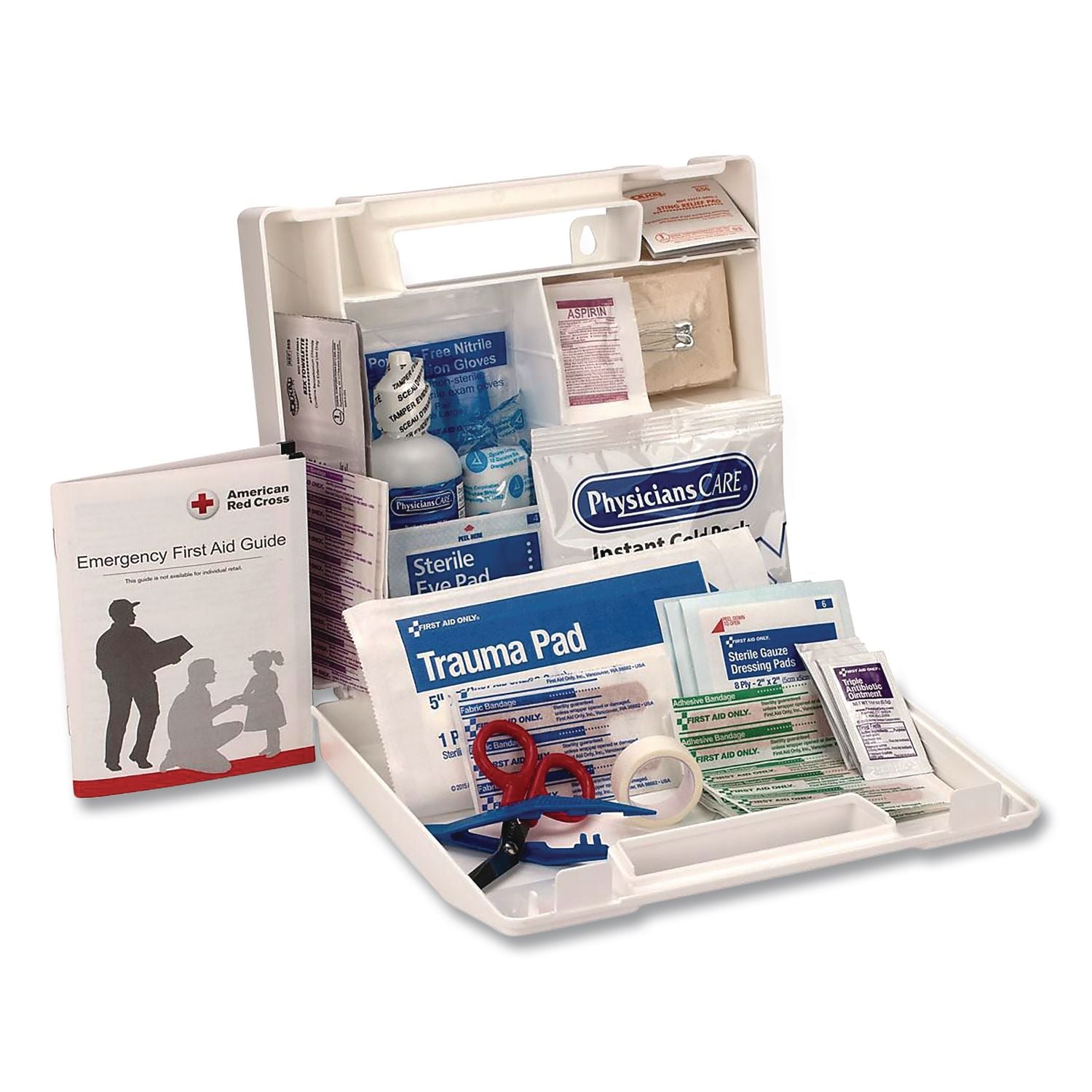 First Aid Only 25 Person Bulk First Aid Kit - 107 x Piece(s) For 25 x Individual(s) - 2.5" Height x 8.4" Width x 9" Depth Length - Plastic Case - 1 Each