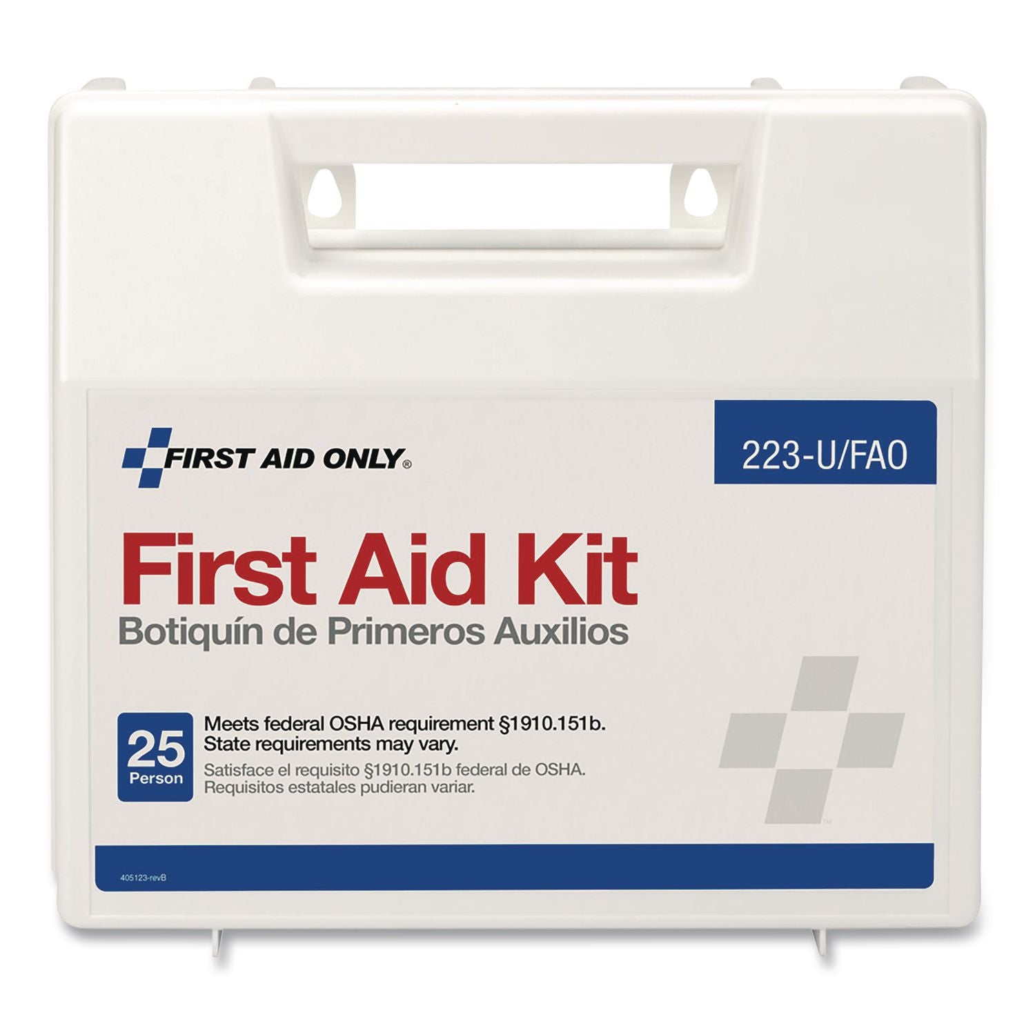 First Aid Only 25 Person Bulk First Aid Kit - 107 x Piece(s) For 25 x Individual(s) - 2.5" Height x 8.4" Width x 9" Depth Length - Plastic Case - 1 Each