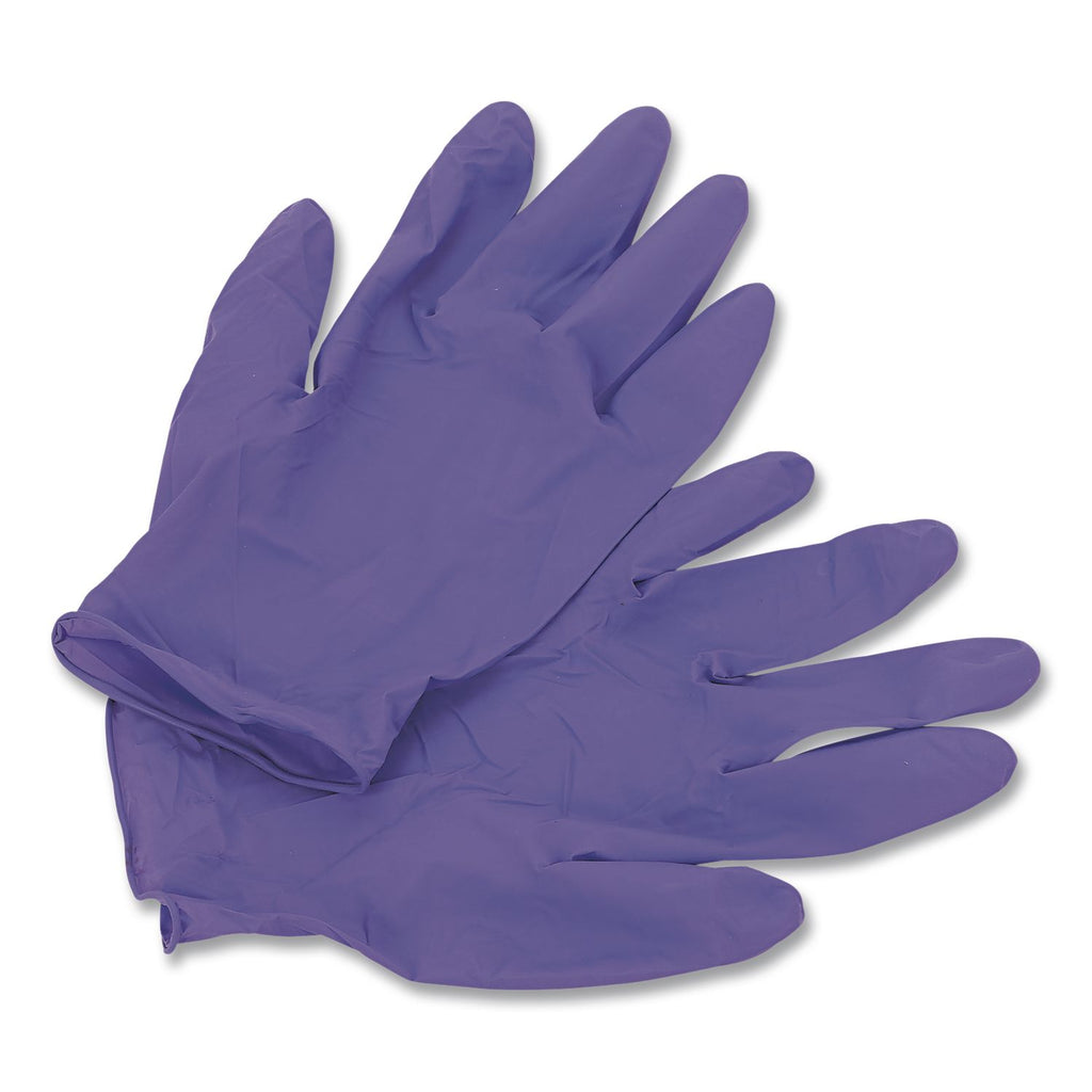 PURPLE NITRILE Exam Gloves, 242 mm Length, Medium, Purple, 100/Box